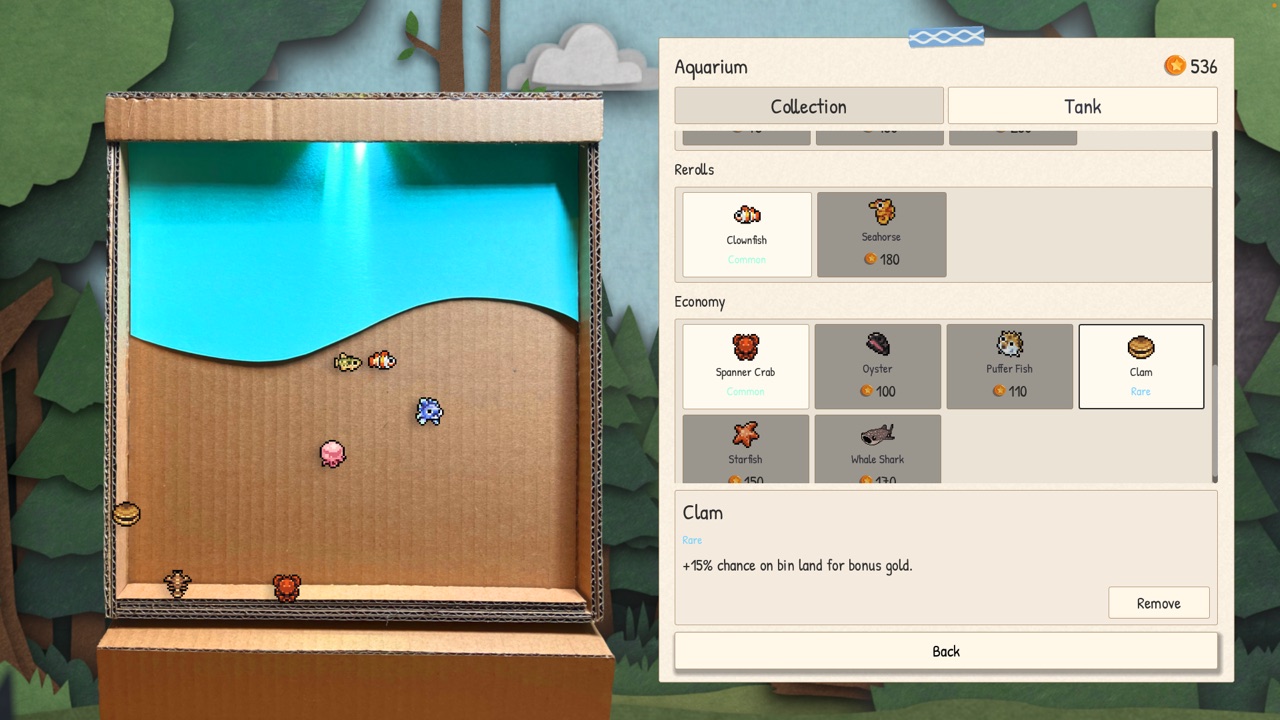 PachiRogue aquarium meta progression