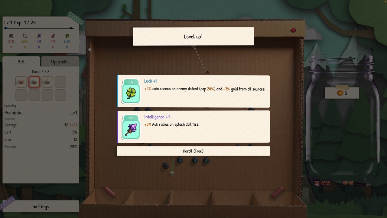 PachiRogue level-up draft